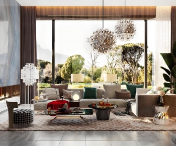 Modern A Living Room-ID:886188039