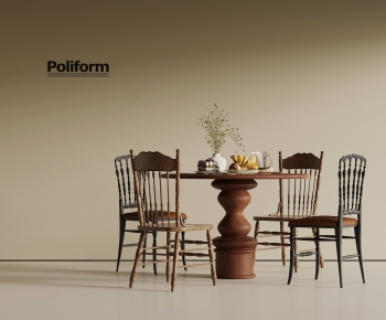 French Style Dining Table And Chairs-ID:235863921