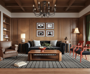 American Style Country Style A Living Room-ID:475150111