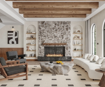 Wabi-sabi Style A Living Room-ID:551371109