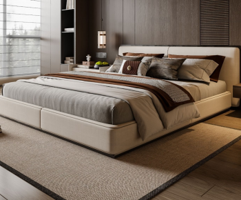 New Chinese Style Double Bed-ID:385595088