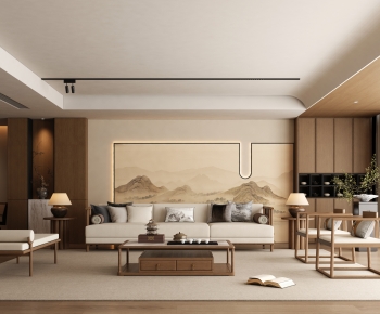 New Chinese Style A Living Room-ID:275443083