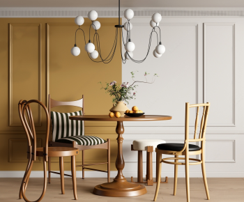 French Style Dining Table And Chairs-ID:380986932