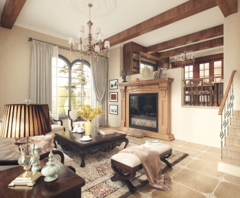 American Style A Living Room-ID:628449924