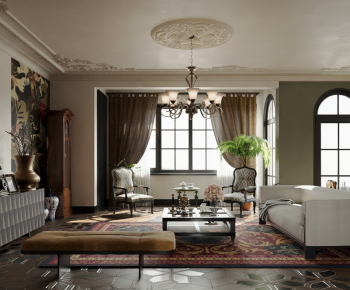 French Style A Living Room-ID:191220051