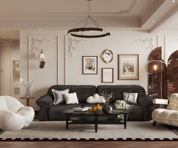 French Style A Living Room-ID:618989941