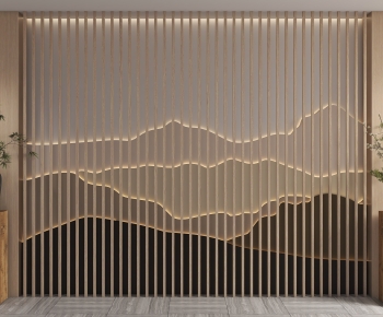 New Chinese Style TV Wall-ID:820404053