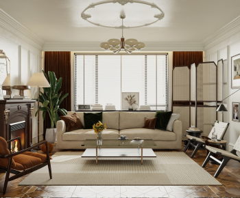 French Style A Living Room-ID:570349764