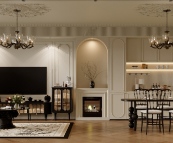 French Style A Living Room-ID:752069008