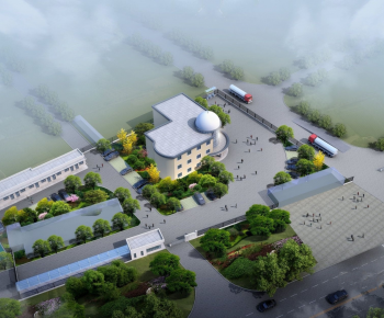 Modern Architectural Bird's-eye View Planning-ID:817009931