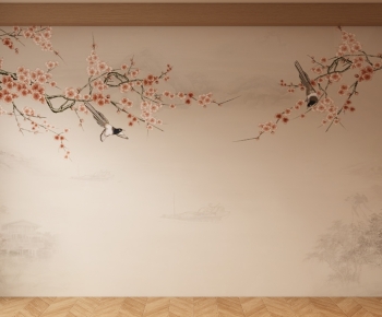 New Chinese Style TV Wall-ID:475450993