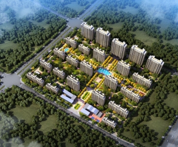 Modern Architectural Bird's-eye View Planning-ID:481880906