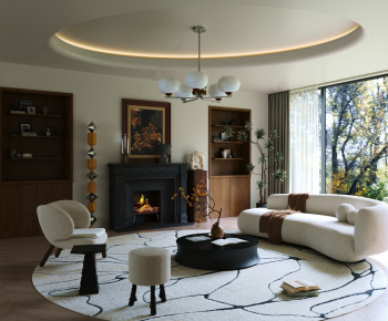 Modern A Living Room-ID:977170942