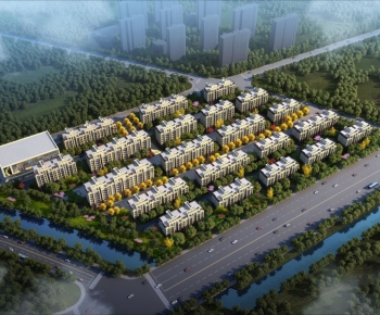 Modern Architectural Bird's-eye View Planning-ID:252362011