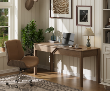 Modern Computer Desk And Chair-ID:820207123