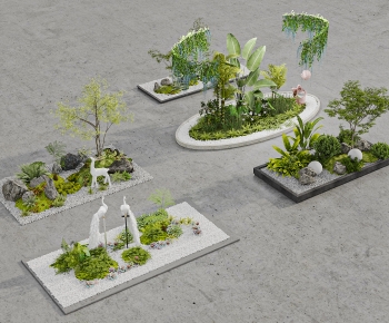 New Chinese Style Plant Landscaping-ID:734566933