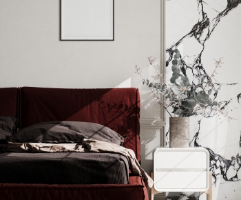 Modern Double Bed-ID:802804959