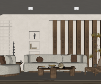 Wabi-sabi Style A Living Room-ID:320759067