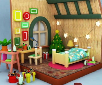 Modern Cartoon House-ID:394006978