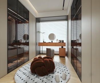 Modern Clothes Storage Area-ID:795110946