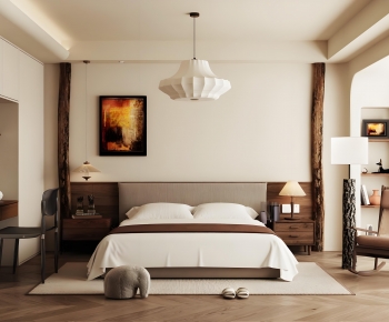 Wabi-sabi Style Bedroom-ID:351819044