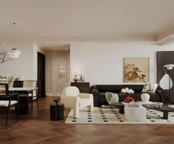 New Chinese Style A Living Room-ID:546579413