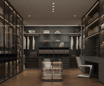 Modern Clothes Storage Area-ID:410696039