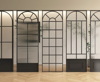 French Style Glass Screen Partition-ID:163378959