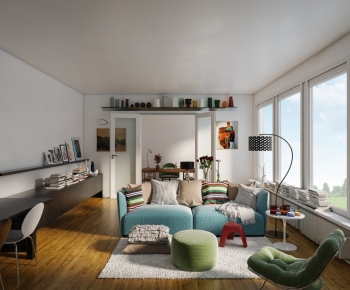 Modern A Living Room-ID:974175937