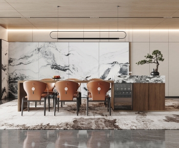 New Chinese Style Dining Room-ID:751862051