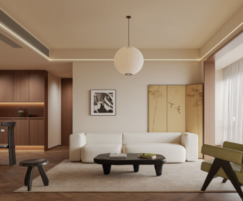 New Chinese Style A Living Room-ID:418720962