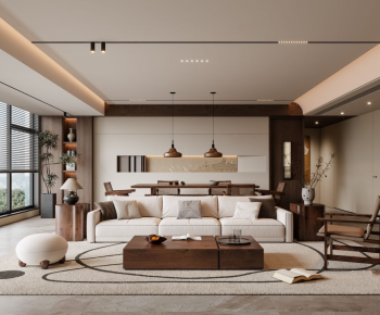 New Chinese Style A Living Room-ID:868572005