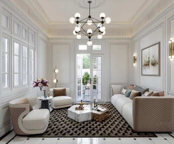 Simple European Style A Living Room-ID:804543976