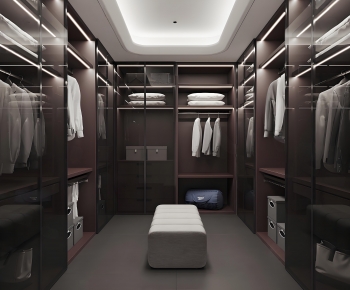 Modern Clothes Storage Area-ID:129098996