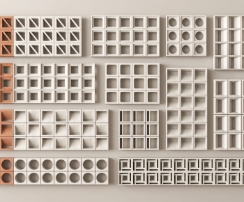 Modern Cement Brick Screen Partition-ID:471749323