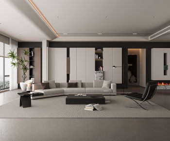 Modern A Living Room-ID:796583897