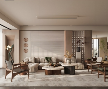 Wabi-sabi Style A Living Room-ID:252069003