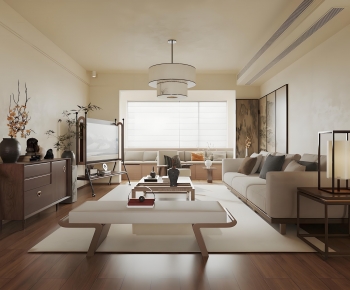 New Chinese Style A Living Room-ID:564172032