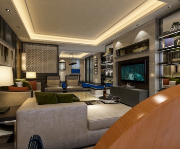 Modern A Living Room-ID:124471252