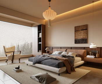 Wabi-sabi Style Bedroom-ID:653616915
