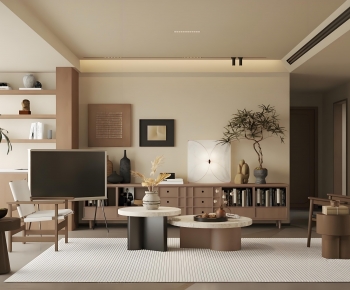 New Chinese Style A Living Room-ID:785115004