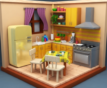 Modern Cartoon House-ID:517120496