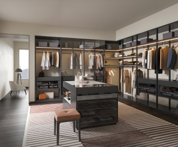 Modern Clothes Storage Area-ID:769675975