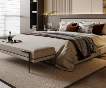 Modern Double Bed-ID:974226957