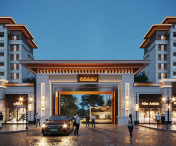 New Chinese Style Facade Element-ID:103688003