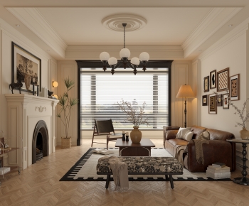 French Style A Living Room-ID:989984041
