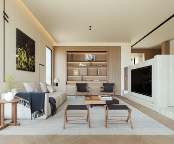 Modern A Living Room-ID:885042912