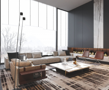 Modern A Living Room-ID:611363891