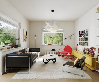 Modern A Living Room-ID:740494011