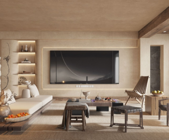 Wabi-sabi Style A Living Room-ID:540585048